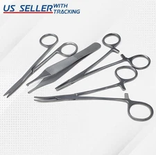 4 PCS SUTURE LACERATION MEDICAL STUDENT SURGICAL DENTAL INSTRUMENTS SET KIT