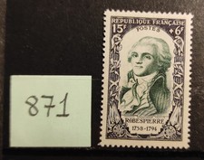 timbre france neuf année 1950 n° 871    ROBESPIERRE   1758-1794