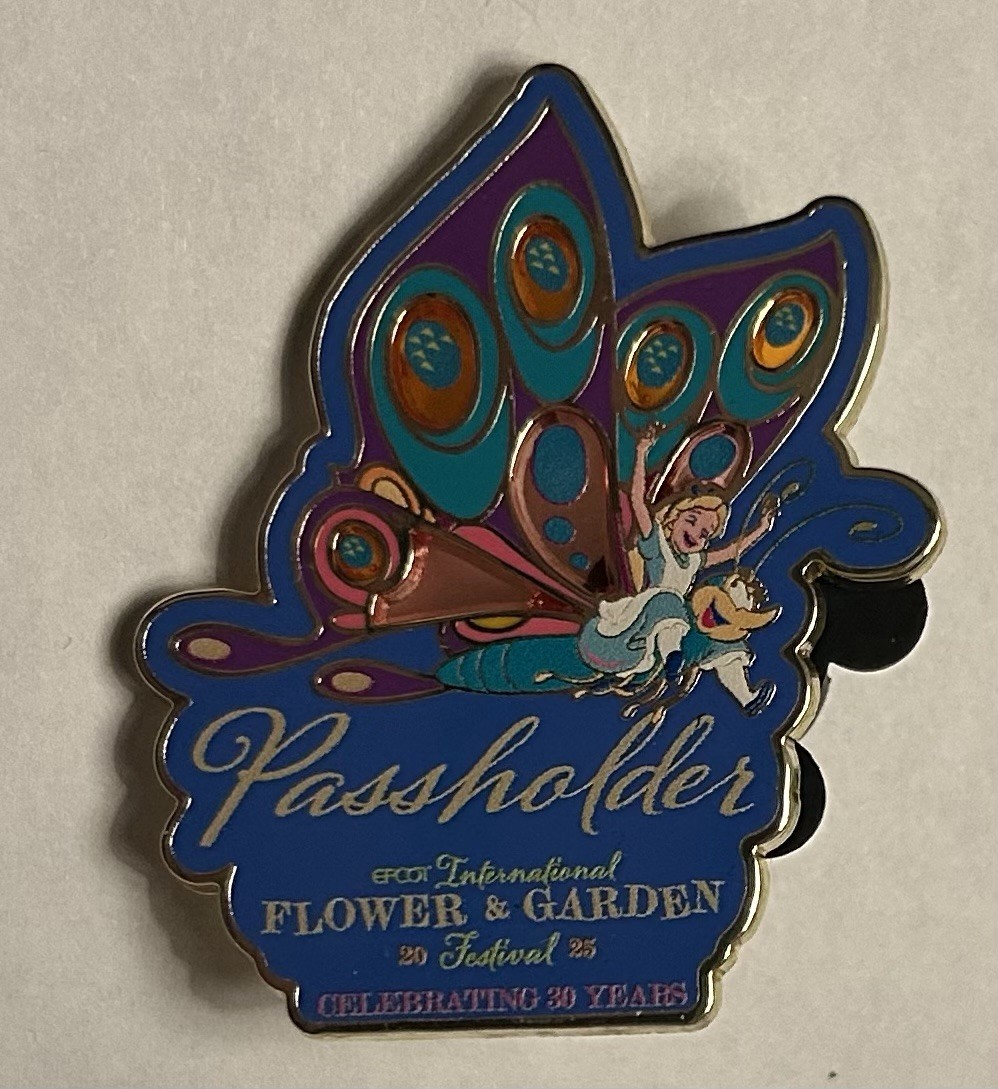 Disney - Epcot Flower & Garden Festival 2025 Alice in Wonderland Passholder Pin