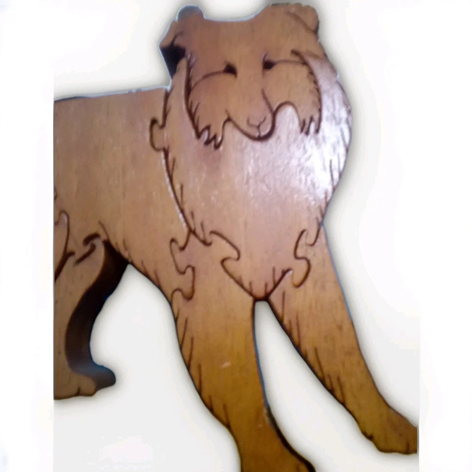 Rompecabezas de madera 3D hecho a mano para perros labrador en gran forma! Foto 4 de 4