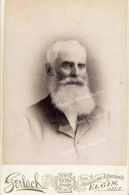 Handsome Older Man Beard Those Eyes Have Seen Things Nice Backmark Elgin IL