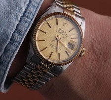 Rolex Datejust 36mm 16013 Linen Dial 2Tone Bi-metal Jubilee Bracelet 1982