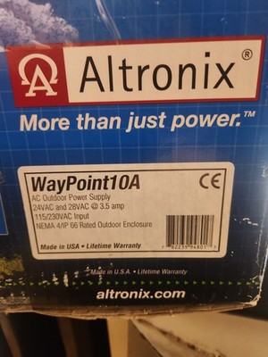 Altronix WayPoint10A AC Outdoor pwr. Supply...24vac and 28vac @ 3.5 amp