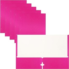 2 Pocket Portfolio Folders 25 Pack Trendy Cool Colors Fits Letter Size Paper