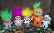 Lot Of 5 Troll Dolls Russ Vintage. See Photos Please