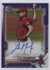 2021 Bowman Draft Chrome Pick Purple Refractor 104/250 Luke Murphy Auto w5p