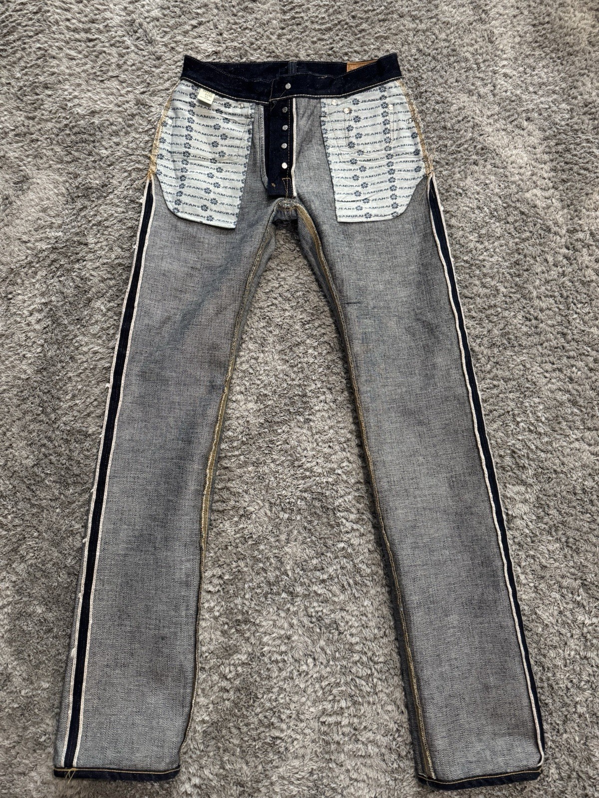 Samurai Jeans S003jp Yamato 21OZ Selvedge Denim Slim Indigo One Wash 31/36