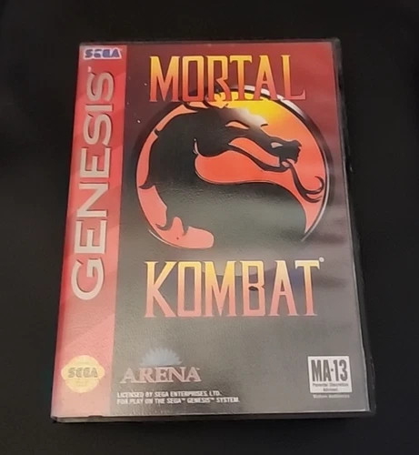 Mortal Kombat Sega Genesis, 1993 video game with manual vintage