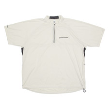ROCKRIDER DECATHLON Maillot Homme Beige 1/4 Zip 3XL