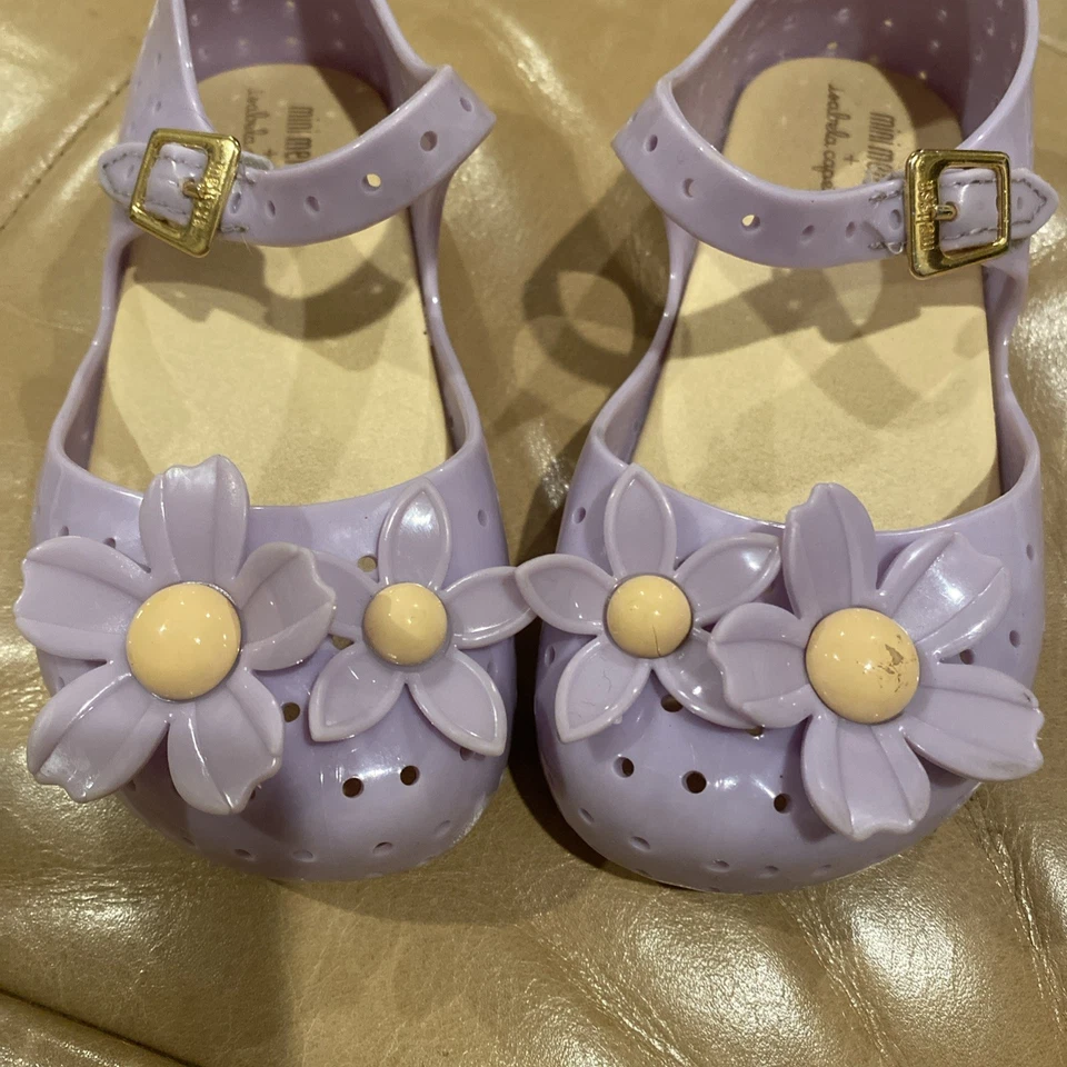 Mini Melissa x Isabela Capeto Morado Flor Mary Jane Zapatos Talla: 9 Foto 2 de 4