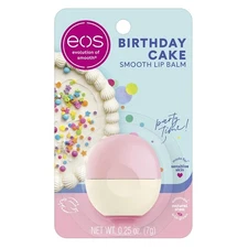 eos Natural Shea Lip Balm- Birthday Cake, All-Day Moisture Lip Care Products, 0.