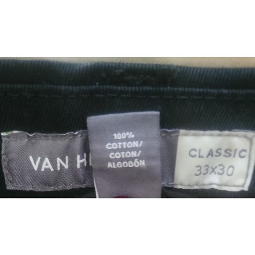 Pantalones de vestir clásicos negros Van Heusen talla 33x30 nuevos con etiquetas - Imagen 5 de 7