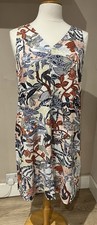 Principles Dress Women’s Size 8 Linen Blend Sleeveless rust blue dress (28P)