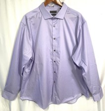 Calvin Klein Mens 19,34/35 Purple Long Sleeve Shirt.Button Up,Slim Fit,Iron Free