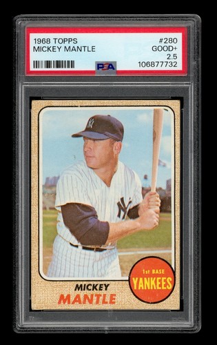 1968 Topps Set-Break #280 Mickey Mantle PSA 2.5 GOOD+