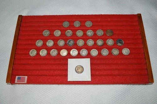 SILVER DIME LOT ~ BARBER ~ MERCURY ~ ROOSEVELT ~ 90% SILVER ~ LOT OF 30