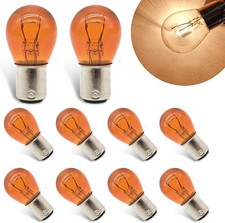 10PCS 1157 BAY15D Bulb, P21/5W S25 2057 2357 7528 Amber Halogen L Color: Amber