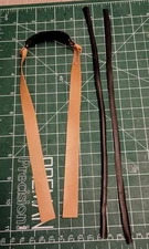 Joe Frisk slingshot bands. 5/8” to 1/2” tapered Theraband Gold replacement bands