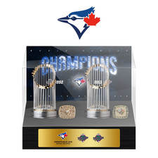 Toronto MLB World Series Blue Jays Championship Trophy And 2*Ring Display Case