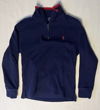 Polo Ralph Lauren 1/4 Pullover Sweater Boy  s Size Small 8 Blue Long Sleeve