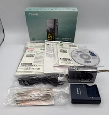 Canon PowerShot SD800IS ELPH 7.1MP Digital Camera W/Box Battery Charger Batt SD