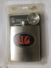New Flask NFL Cincinnati Bengals Matte Stainless Steel 8 ounce Hip flask