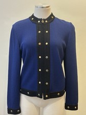 St John Collection Zip Up Blue Jacket Size 2