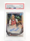 JORDAN HAWKINS 2025-26 BOWMAN CHROME SPECKLE REFRACTOR AUTO /299 PSA 9 Q5300