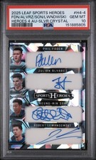 2025 Leaf Sports Heroes Foden/Alvarez/Son/Lewandowski H4-4 Auto 9/10 PSA 10 POP1