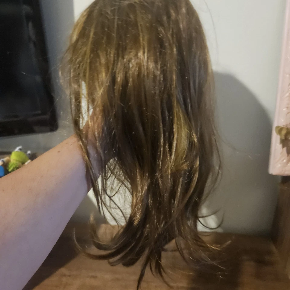 Peluca de Halloween Capas de Cabello Sintético Recto Juegos con disfraces Marrón Claro Destacados Excelente Condición Foto 3 de 4