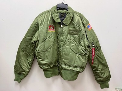 NEW ALPHA INDUSTRIES CWU-45/P FLIGHT MENS JACKET NYLON SAGE GREEN - SIZE XL