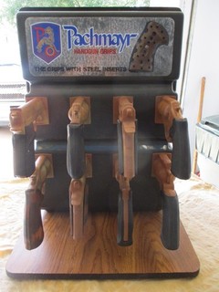Vintage Pachmayr Handgun Grips Store Countertop Display w/ 8 Sample Grips
