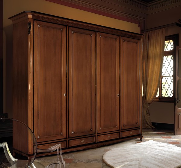 Kleiderschrank Vaccari Cav Giovanni Massivholz Schlafzimmerschrank SchräNke Neu-image
