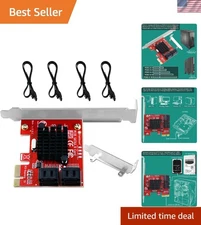 PCIE 3.0 to 4-Port 6Gbps SATA III Expansion Card for Enhanced Storage Solutions
