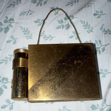 Vintage Gold Tone Metal Women s Evening Bag Purse with Chain Handle, Cocktail