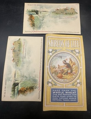 Antique Shredded Wheat Booklet + 2 Postcards Niagara Falls Natural Food Co