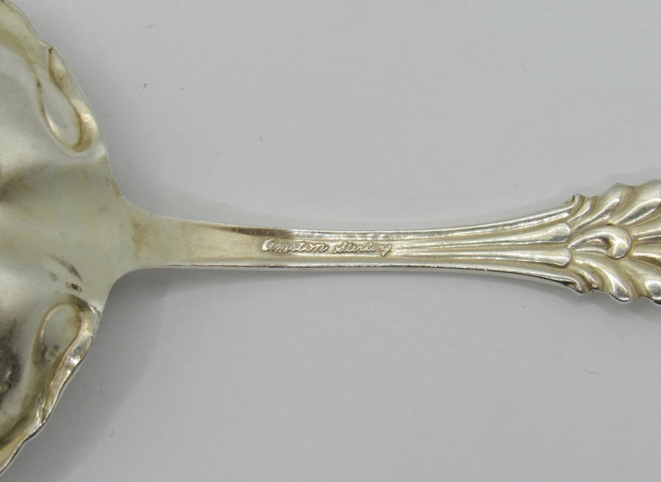 CUCHARA PARA SERVIR ENSALADA PLATA ESTERLINA AMSTON TIROLESA 9-3/8"" CUBIERTOS SIN MONO Foto 3 de 4