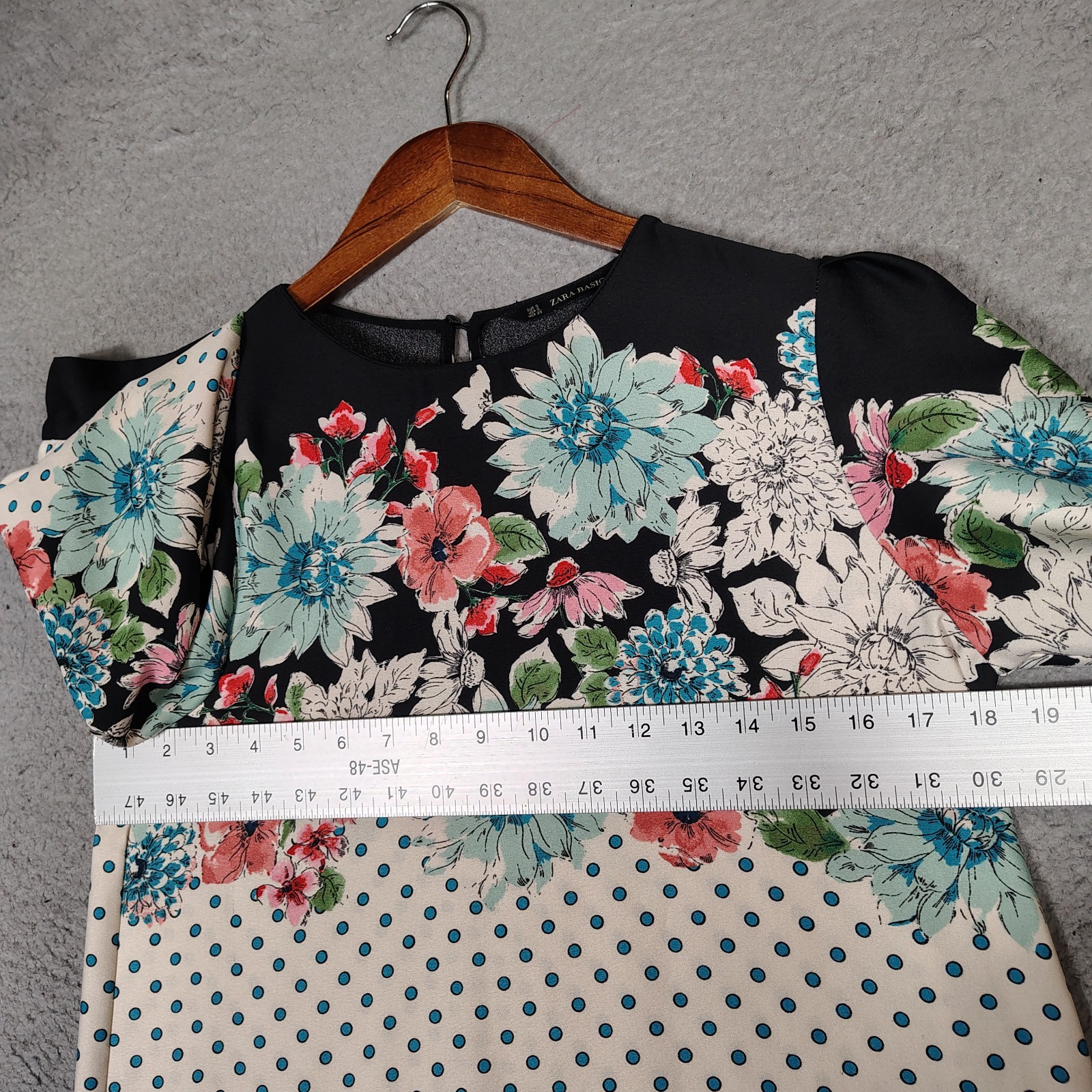 Zara Basic Shift Dress Women's Small Multi Floral… - image 7