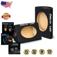 Universal 6x9 Speaker Boxes - MDF Wood, Curve...