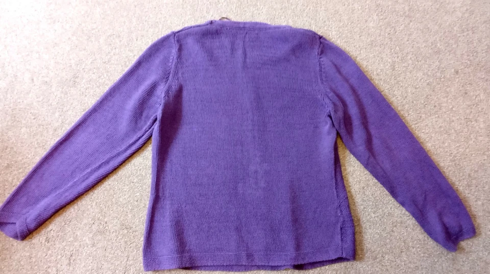 Mauve CC Country Casuals Linen/Cotton Jumper Size XL - Image 2 of 4
