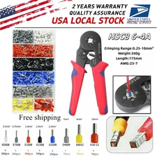 Ferrule Crimping Tool Kit Self:adjustable Wire Crimper Pliers 1200pcs Terminal