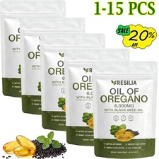 1-15 PCS Resilia Oil of Oregano 6000mg with B...