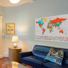 Wandtattoo Weltkarte Grenzen Aufkleber Wandaufkleber Wandsticker Wall WW06-02