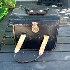Diamond C515 Leather Camera Carry/Shoulder Bag w/ Strap Black Made in USA
