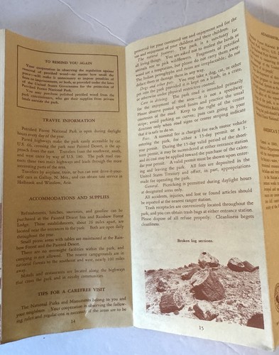 Brochure da viaggio vintage 1963 The Petrified Forest National Park Arizona - Foto 9 di 11