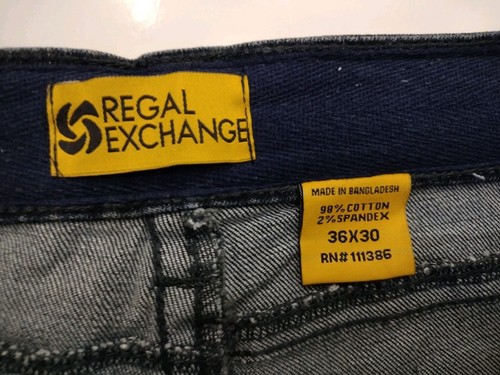 Regal Exchange Herrenjeans 36 x 30 authentisch blau Denim gerade Super Stretch neu mit Etikett - Bild 12 von 13