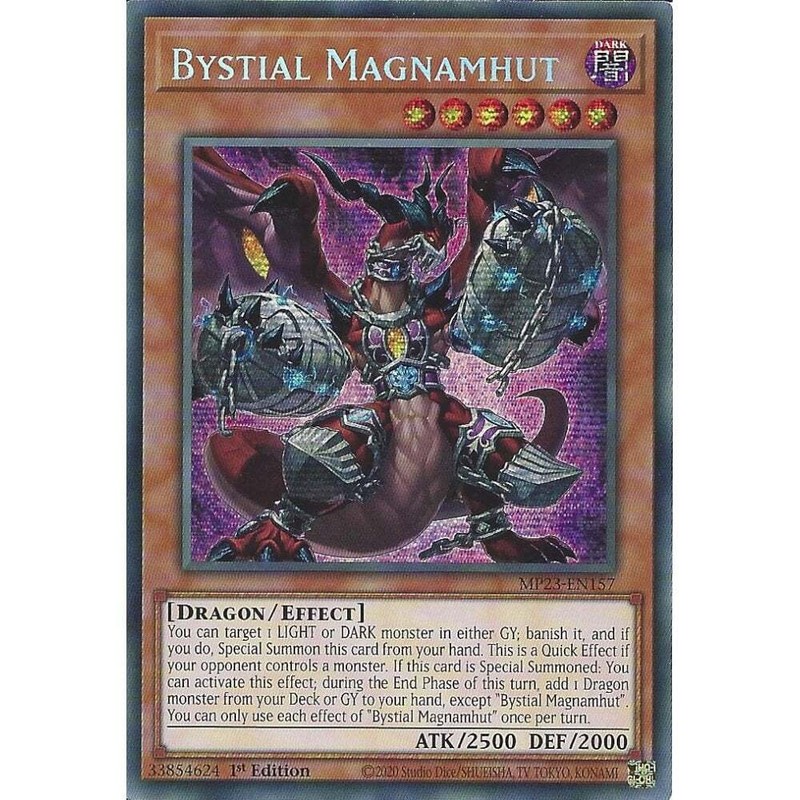 MP23-EN157 Bystial Magnamhut : Prismatic Secret Rare Card : 1st Edition : YuGiOh