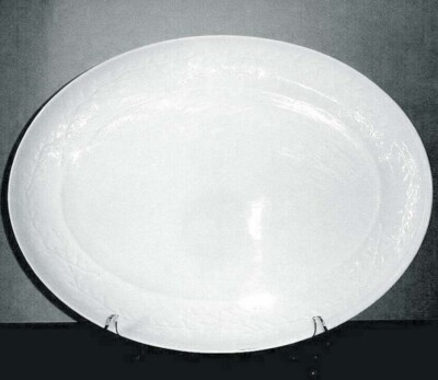 Michael Aram Garland Romance Oval Serving Platter 14.5 White Waterford NEW NoBox
