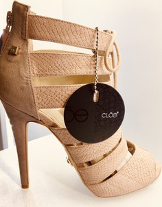 blush pink strappy heels