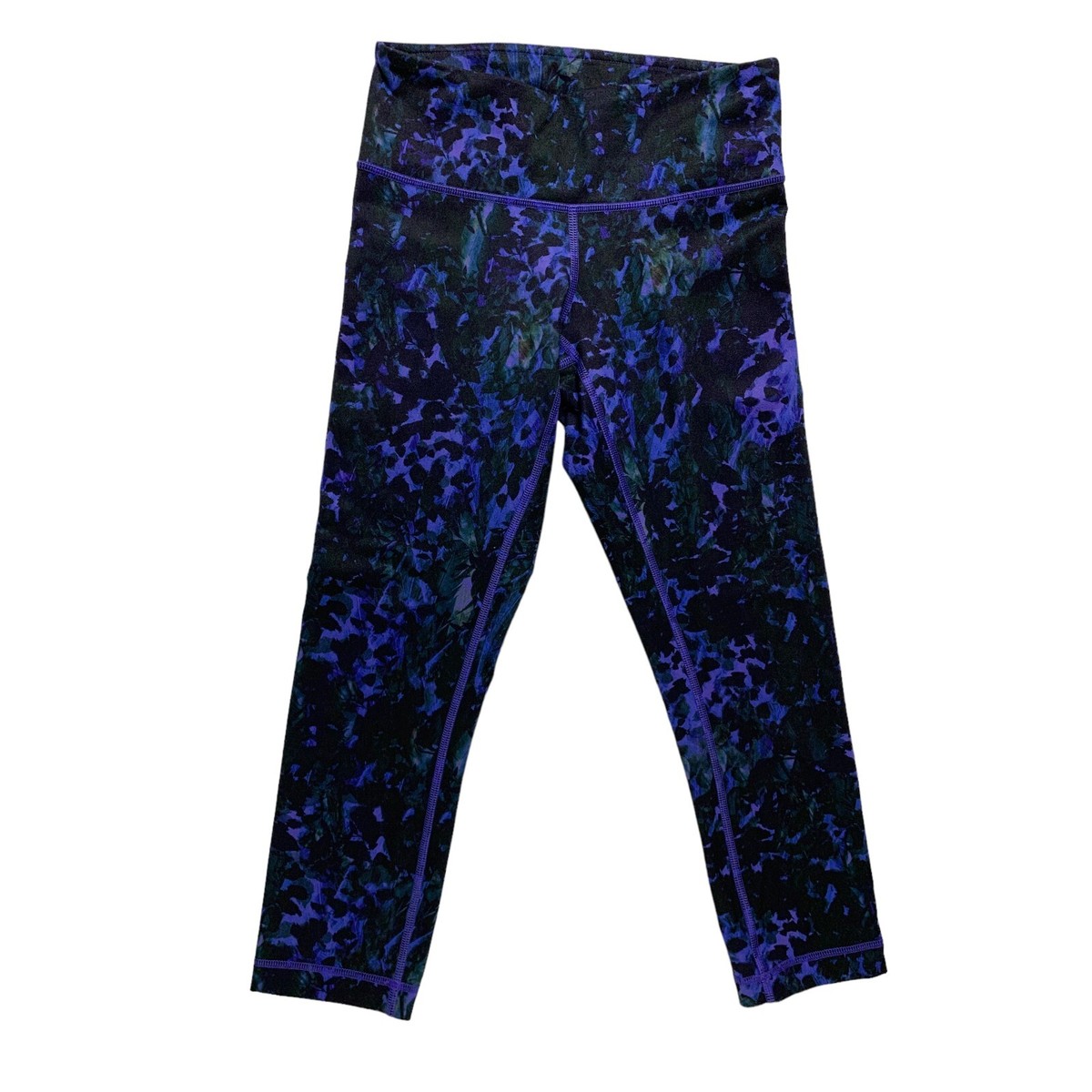 Lululemon Women's Wunder Under Crop ll Purple Iris Floral Print